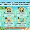 Daftar Barang Elektronik Wajib Bawa Saat Menjadi Digital Nomad Di Bali