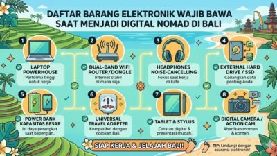 Daftar Barang Elektronik Wajib Bawa Saat Menjadi Digital Nomad Di Bali